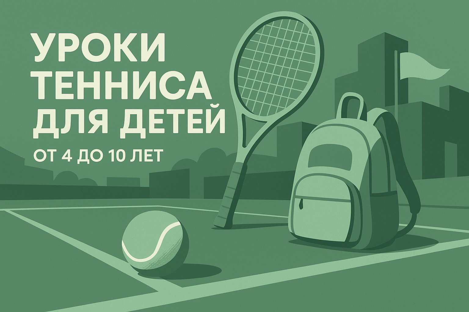 дети играют в теннис в Таежке