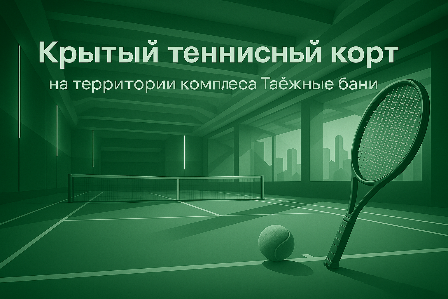 крытый корт в Таежных банях